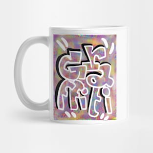 Graffiti art multicolored background Mug